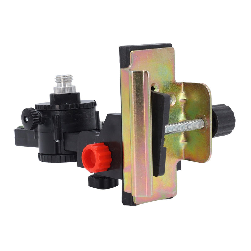 Laser Level Bracket for Telescoping Pole for for Line and Point Lasers, 1/4"-20 Male Threaded and 5/8" Pole Fine Tuning Mount Bracket, 360 Degree Rotation for Roads, Tunnels, Bridges,Outdoor Use