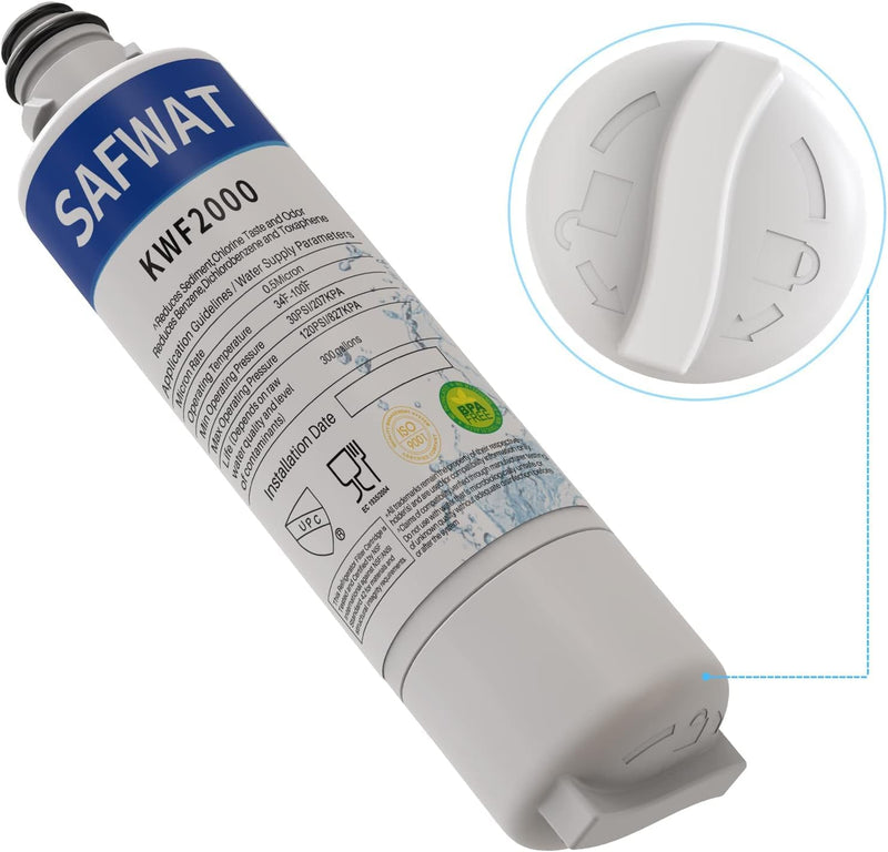 KWF 2000 IntensiveClear 2.0 Water Filter Compatible with Miele MasterCool 11480330 (1 Pack)