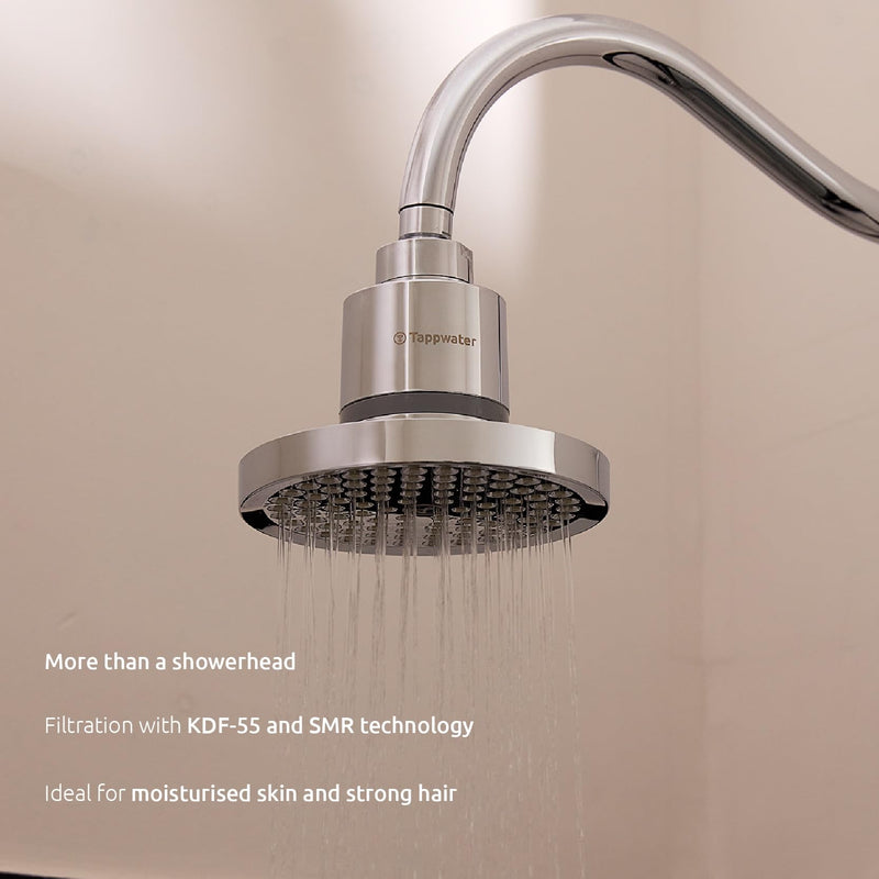 Tappwater ShowerPro Rain SMR Refill – Cartridge for showerhead. Filtered showerhead, removes 70+ substances. With KDF-55 and SMR technology for hydrated skin and soft, strong hair. 6 months 1