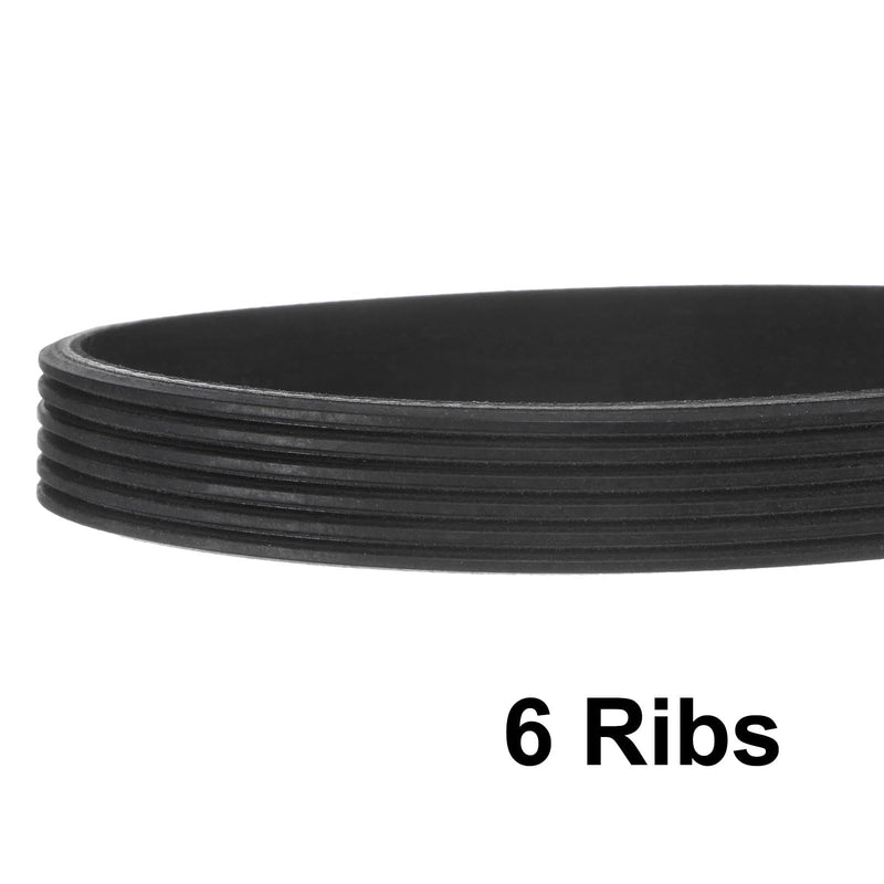 uxcell 380j6 PJ V-Ribbed Belt 6 Ribs 38" Length x 0.55" Width, EPDM Poly V Belt