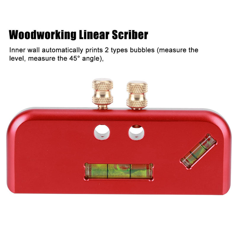 Wood Scribing Mortise Gauge, Double Head Aluminium Alloy Carpenter Tool, Adjustable Marking Gauge Woodworking Scribe for Carpenter