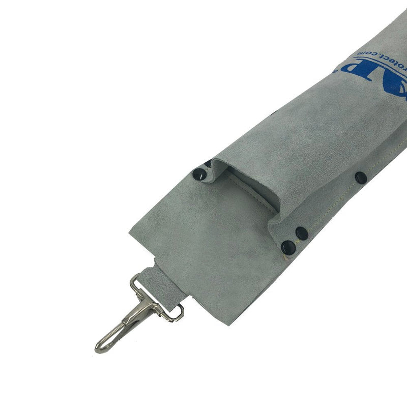 Welding Rod Container, AllyProtect Split Cowhide Leather Electrode Flame Resistance Welding Rod Holder/Rod Bag/Electrode Holder/Welding Rod Storage Container(Grey) Grey