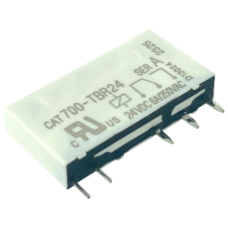 5-Pack CAT700-TBR24 Relays - 24VDC 6A/250VAC 5-Pin SPDT Relay Set - Compatible with Industrial Controls, HVAC Systems & Appliance Panels (Replaces G5LE-14)