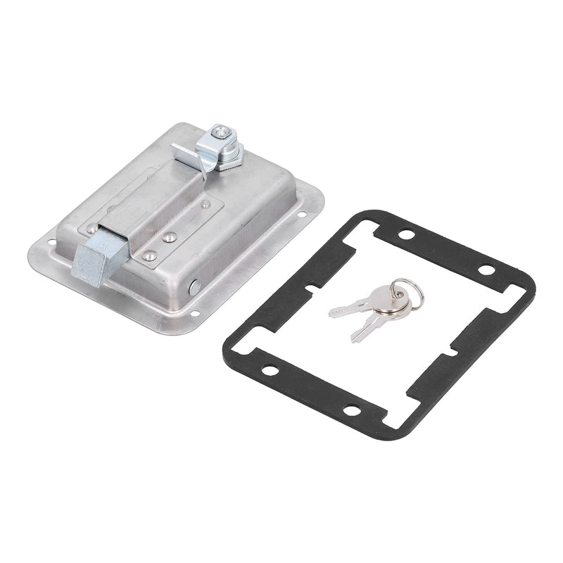 Yctze RVs Gate Latches Flush Mount Paddle Door Latch Weatherproof 304 Stainless Steel Toolbox Lock with 2 Keys for RVs Trailers