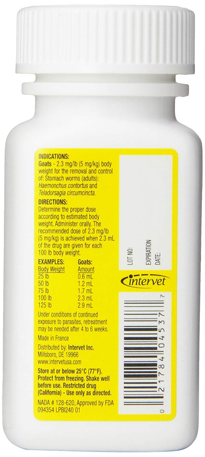 Merck Safeguard Goat Dewormer, 125ml - Pack of 3 - PawsPlanet Australia