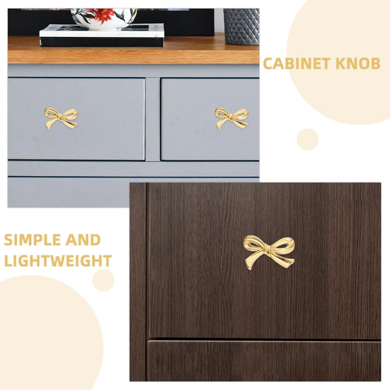 DOITOOL Bowknot Cabinet Knobs 2.75In Decorative Brass Pull Handles for Kitchen Cupboard Dresser Drawer Wardrobe Hardware Set