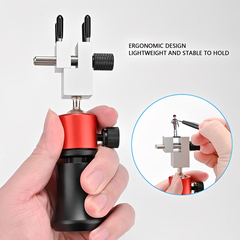 LICAEVEY Tabletop Vise Mini Vice with Spherical Rotating Base, Handheld Adjustable Small Bench Vice Clamp for Model Painting Crafts Jewelry Making