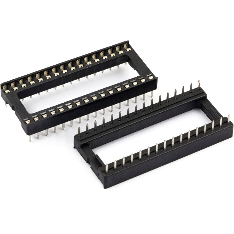 15pcs DIP IC Socket 32Pin Wide Solder Type Adaptors 2.54mm / 0.1" Pitch 15.2mm / 0.6" Row Pitch Dual Row 32 Flat Pins