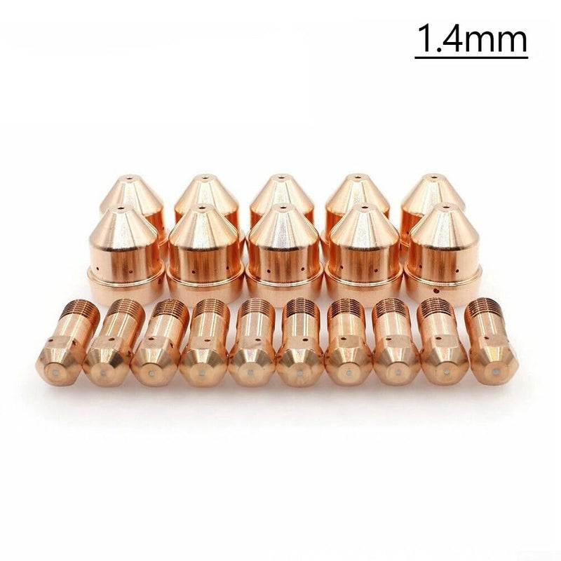 20Pcs Electrode 0558001969 & Nozzle 0558002837 For Powercut 875 Plasma Cutting Machine, For PT32 / PT32EH Plasma Cutting Torch, 1.4mm Nozzle, For Powercut 875 Torch Parts
