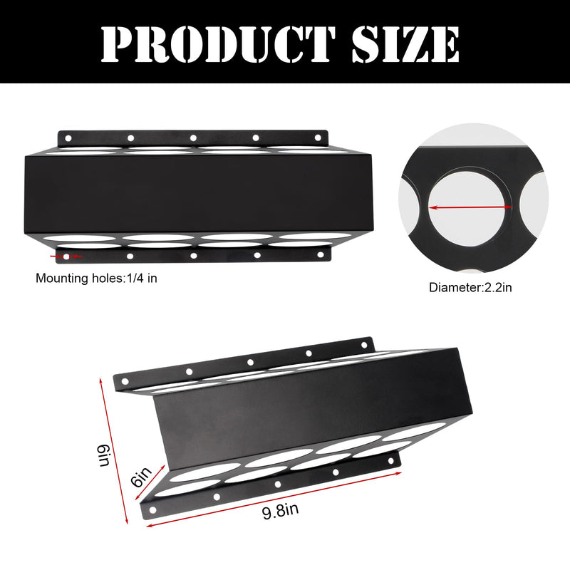 8 Slot TIG Welding Rod Holder Storage Tubes Rack, Welding Filler Rod Storage Tubes Organizer for Welding Filler Rods, Wall Mount Container Shelf Welding Table Shelf for Welder Table