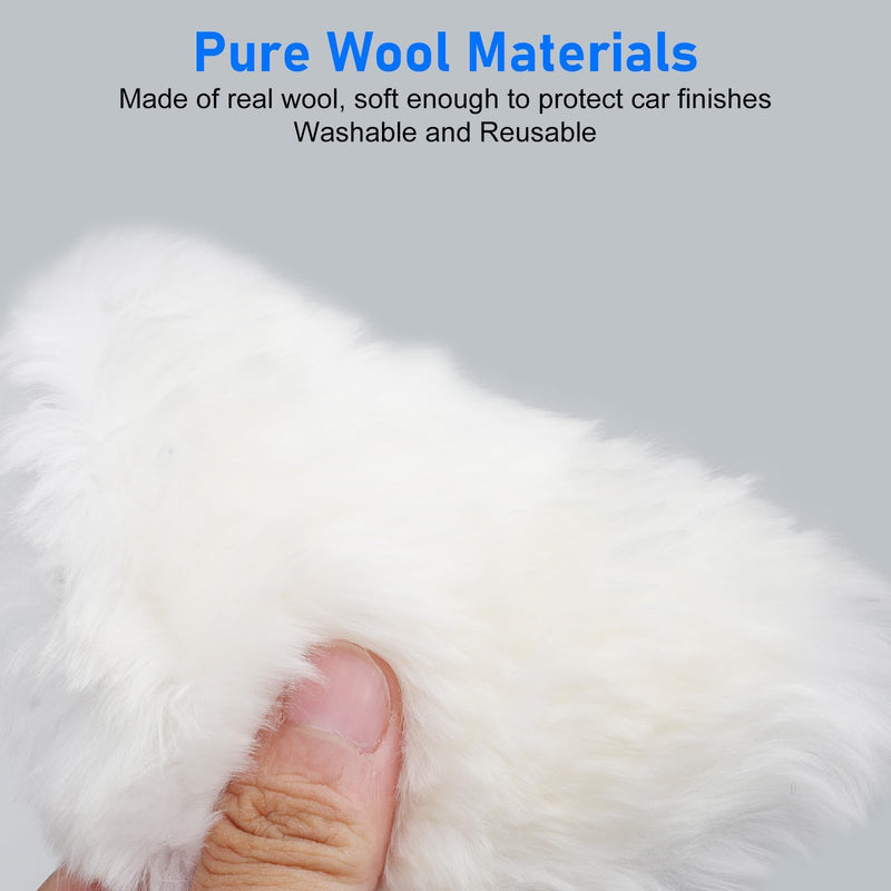 Linkstyle 11PCS 5in Wool Polishing Buffing Pad Kit, Car Polishing Kit for Drill Buffer Attachment with M14 Drill Adapter