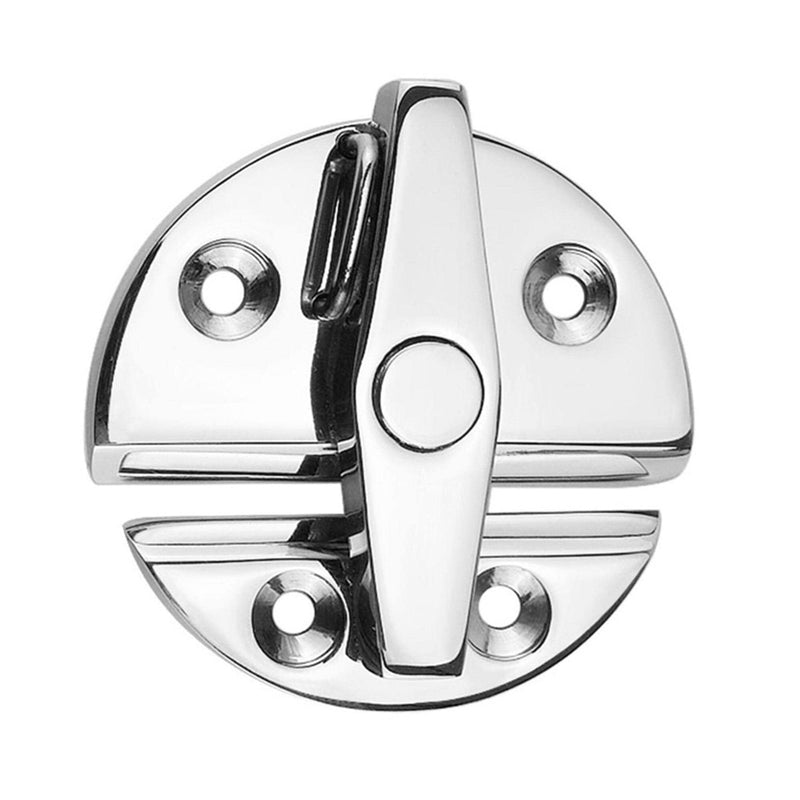 1/2/4 Pack Stainless Steel 316 MarineGrade Locker Hatch Anti Rattle Latch Fastener，2-1/5inch Heavy Duty Twist Lock Round Door Catch Latch for Row/sail Skiff Boat Yacht Accessories 1