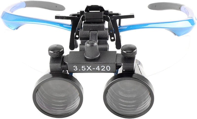 US Black 2.5X/3.5X Binocular Loupes Glasses Magnifier Optical Glass Clip on Style (DY-102 3.5X) DY-102 3.5X