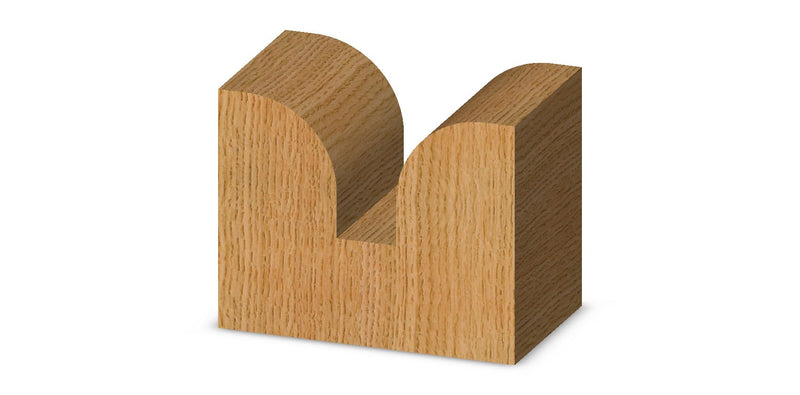 Whiteside Router Bits 2058 Plunge Round Over Bit with Plunge Point 3/8-Inch Radius, 1-Inch Large Dia