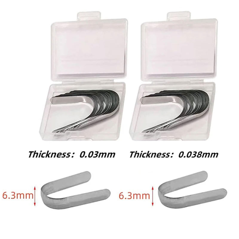 30Pcs Dental Tofflemire Matrix Bands, Metal Restoration Matrix Bands for Premolar and Molar (0.03mm) 0.03mm
