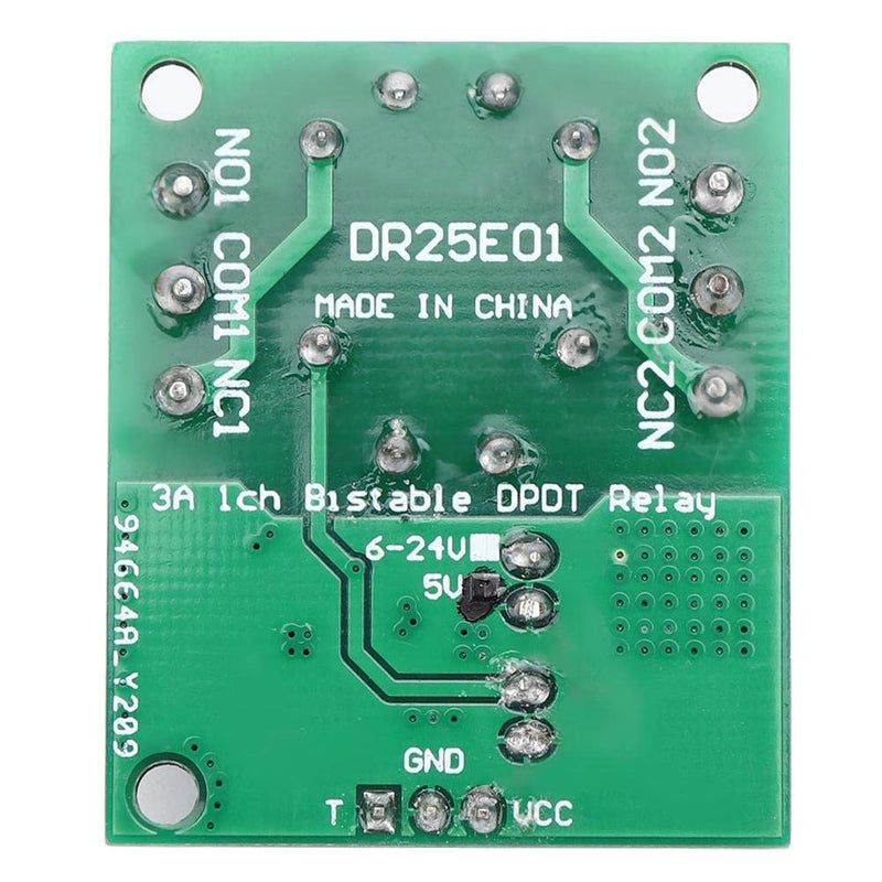 DR25E01 Relay Module DPDT Relay Module Double Throw Relay Double Pole Throw Self Locking Bistable Relay Board(DC5V)