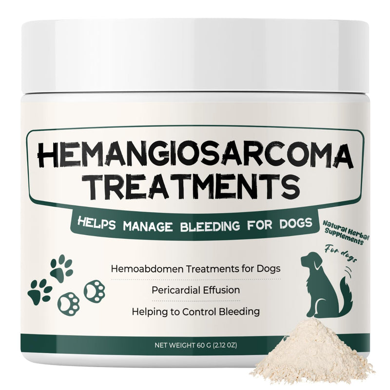 Quick Stop Bleeding for Dogs, Yunnan Sanqi Powder Supplement for Hemangiosarcoma, Nose Bleed, Hemoabdomen, Bloody Stools, Pericardial Effusion, Cancer Bleeding, Clotting&Circulation