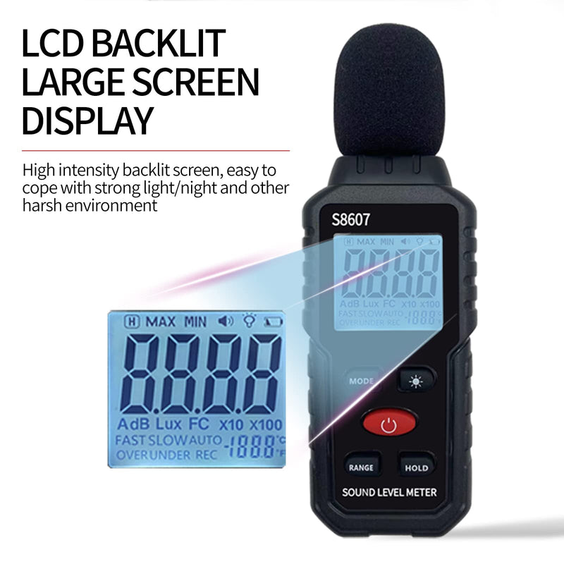 Digital Sound Level Meter,Sound Meter for Classroom Home Street,30-130dBA dB Meter to Measure Noise,Noise Decibel Reader,Audio Sound Tester,Sound Test equipmetent,Sound Measurement Device (30-130dBA) 30-130dBA - NewNest Australia