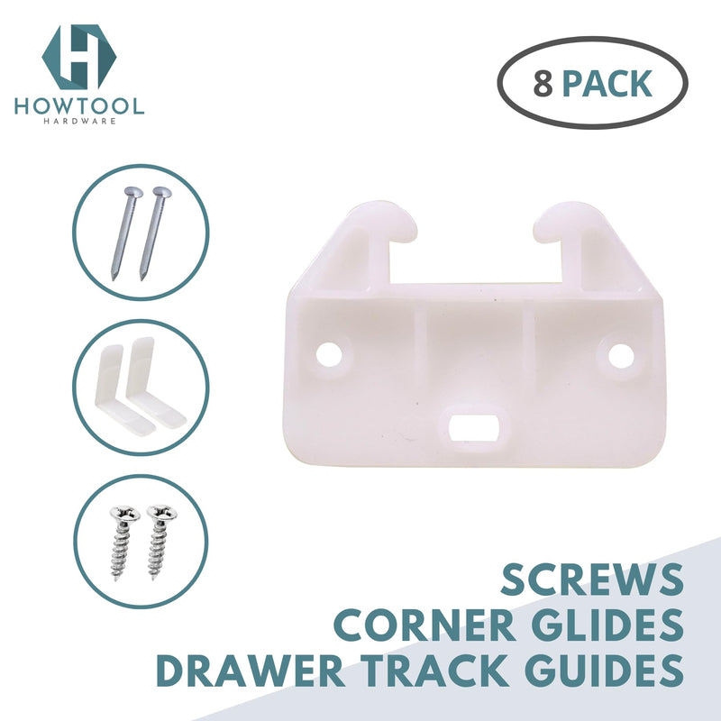 Drawer Guides L-Angle Drawer Guides with Screws, 8 Pack | HOWTOOL
