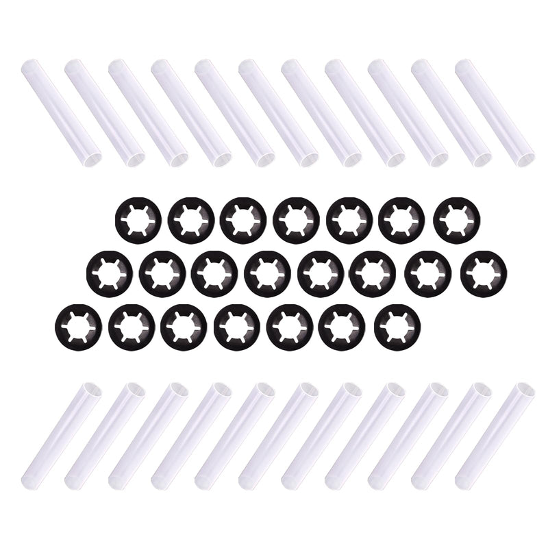 22Pcs Garage Door Hinge Quiet Roller Sleeves Roller Shaft gaskets Compatible with New Rollers or Rollers with Clean Stems (ID-11mm；OD-11.90mm；L-80mm)