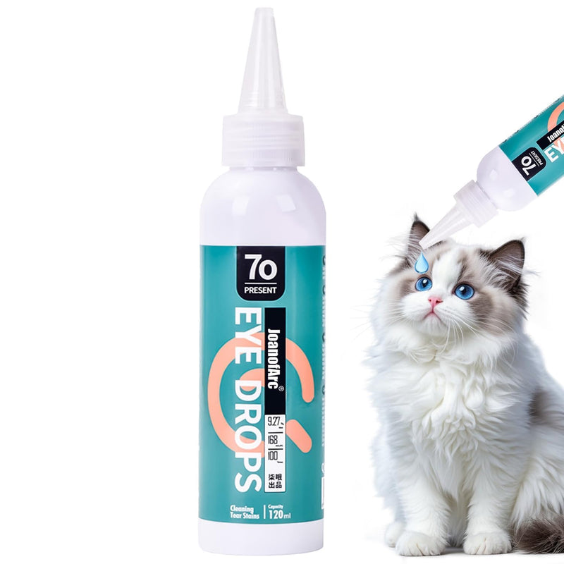 JoanofArc Dog Eye Drops - 120ml Gentle Eye Cleaner for Tear Stain Removal, Soothing Formula for Irritated Eyes, Safe for Dogs & Cats