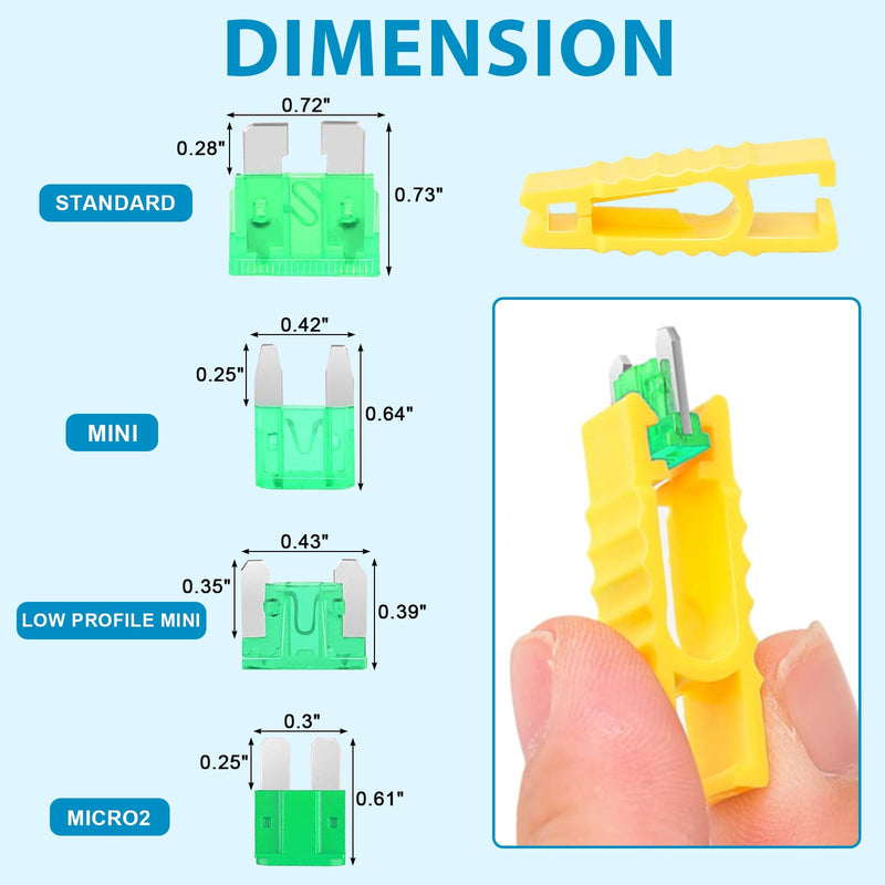408 PCS Car Fuses Assortment Kit Standard Mini LP Mini Micro2 Blade Fuse ATO ATC APS ATS APR 2A 5A 7.5A 10A 15A 20A 25A 30A 35A 40A Replacement Fuses for Cars Trucks RVs Boat, with 1 PC Fuse Puller