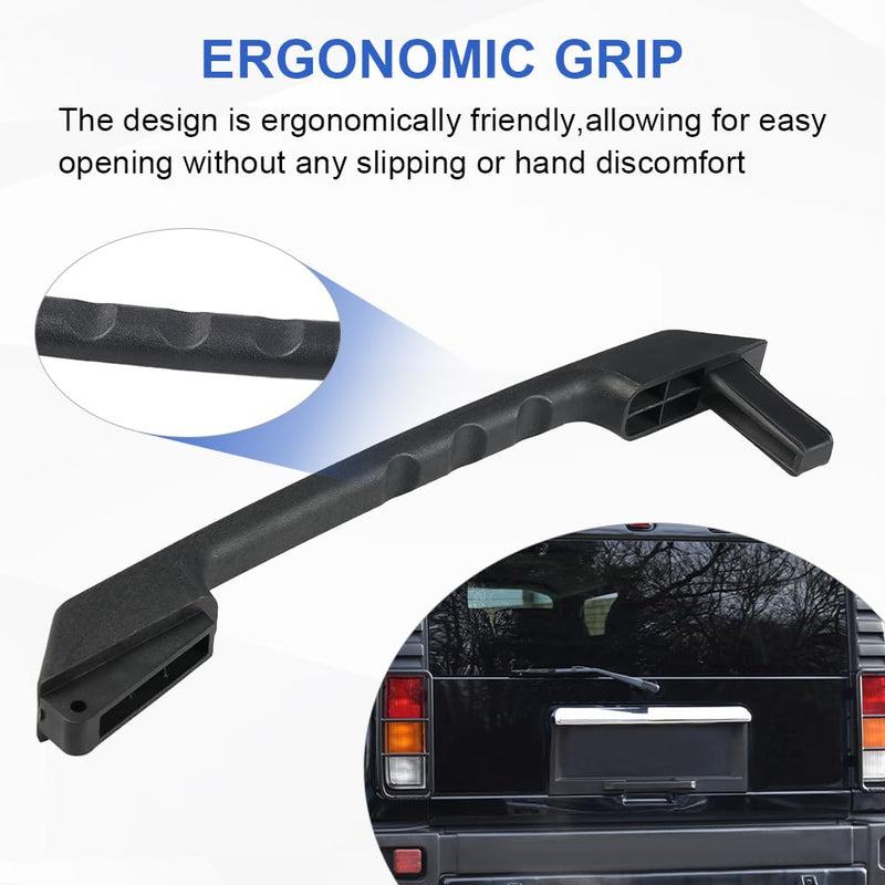 JDMON Replacement for Tailgate Liftgate Handle Exterior Textured Lever Hummer H2 2003 2004 2005 2006 2007 2008 2009 Rear Lift Gate Latch Handle Rear Textured Grip Lever Replacement for 15135441 97503