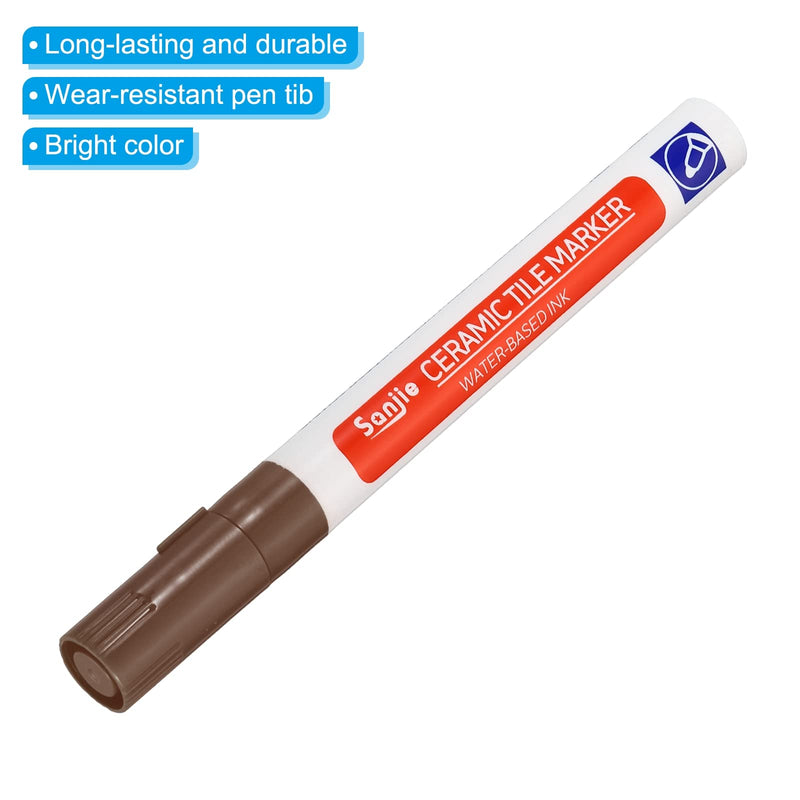 PATIKIL Grout Pen, 4 Pack Dark Brown Tile Marker Waterproof Grout Sealer Pen Tile Repair Pens Paint Pens for Wall Floor Bathroom Kitchen Refresh - NewNest Australia