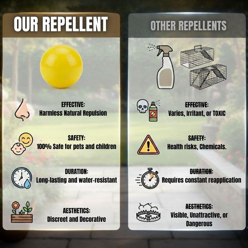Cat Repellent Balls for Indoor & Outdoor – Natural Essential Oil Citrus & Mint Blend, Strong Aroma Cat Deterrent for Home, Garden & Furniture Protection– Long-Lasting 30–45 Day Pet-Safe Scent,12-Pack