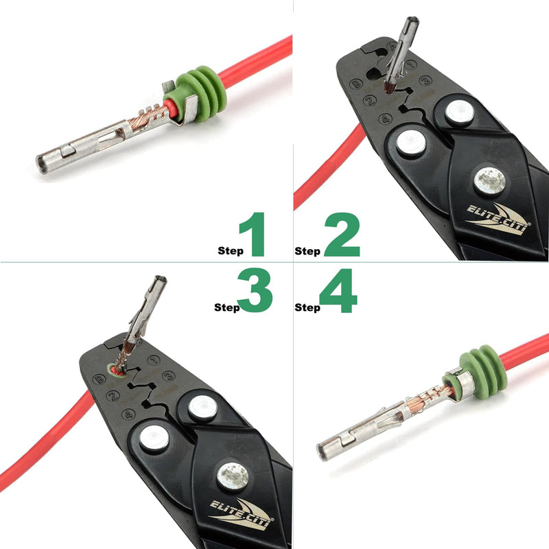280 Metri-Pack Sealed Connector Crimper Tools for Delphi/APTIV - 12GA-22GA - Crimps The Seal & Terminal