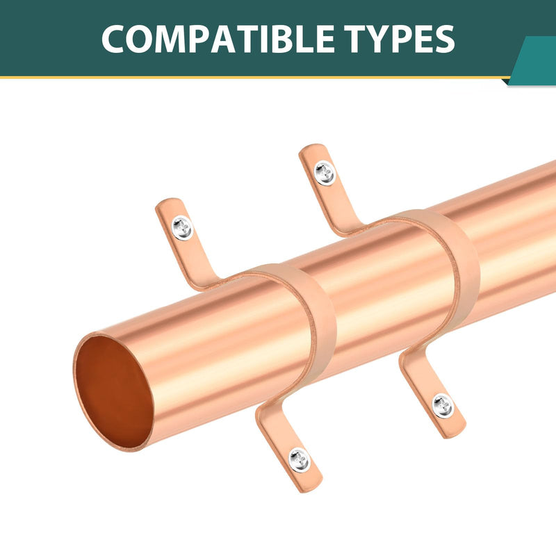 30 Pack Niikappu Copper Pipe Strap Clamp Hanger with Two Holes, 1" LF U Bracket Copper Pipe Straps for Residential,Commercial 30 1"