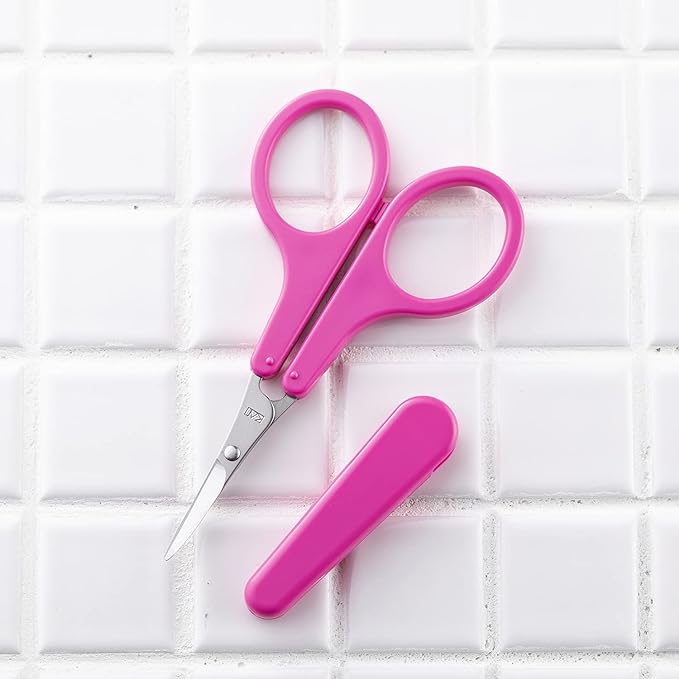 Kai KAI Thin Blade Fashionable Scissors Curved Blade with Cap Pink Eyebrow Scissors KQ3150 - NewNest Australia