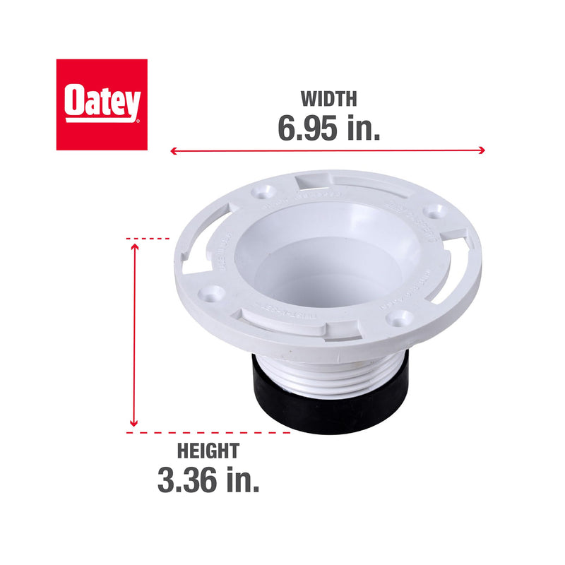 Oatey 4 in. PVC Twist-N-Set Closet Flange 4 in.