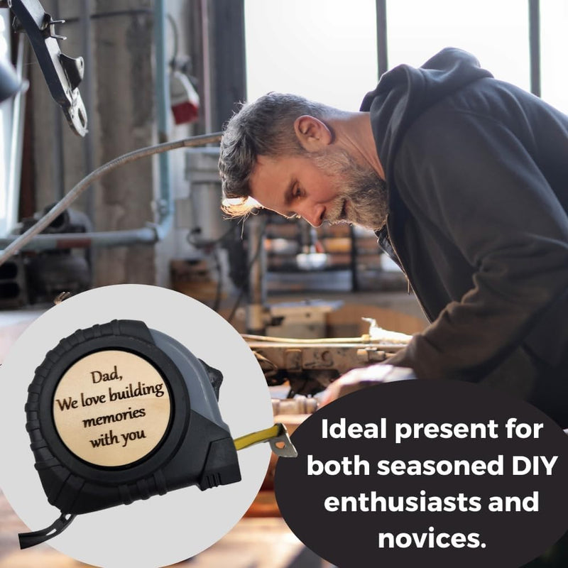 Father of The Bride Gifts from Daughter, Useful Gifts for Dad from Kids, Father Presents from Daughter Wedding, First Fathers Day Dad Gift, Building Memories with You Tape Measure (We Love) We Love