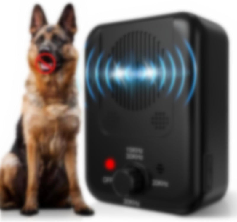 Anti Barking Devices, Dog Bark Deterrent Devices, Ultrasonic Dog Bark Box Deterrents Can Stop Neighborhood Dogs from Barking, 3 Control Modes Indoor & Outdoor, Safe & Humane Dog Silencer - silver gray