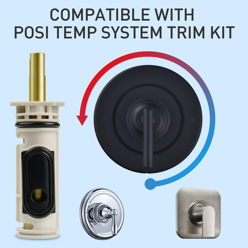 1222 Cartridge Kit Compatible with Moen Posi Temp Valve Tub Shower Faucet Single Handle, Incloud 104421 Cartridge Puller remaoval Tool and Handle Adapter Kit 116653 cartridge+removal tool+adapter