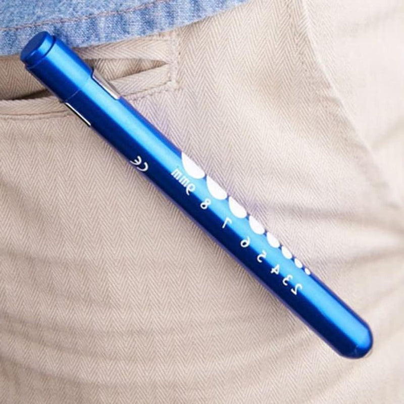 Katartizo Green Pen Light with Pupil Gauge LED Penlight for Nurses Doctors, Reusable Medical Penlight for Nursing Students Doctors