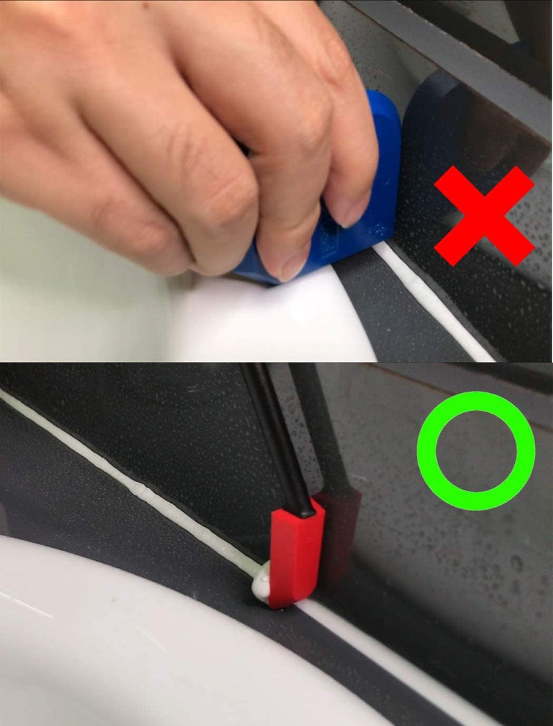ORXPLUS TOOLS 10pcs Caulking Tool Kit Silicone Finishing Tool for Tight Areas Bathroom Kitchen Window Sink 10 PCS Silicone Finishing Tool