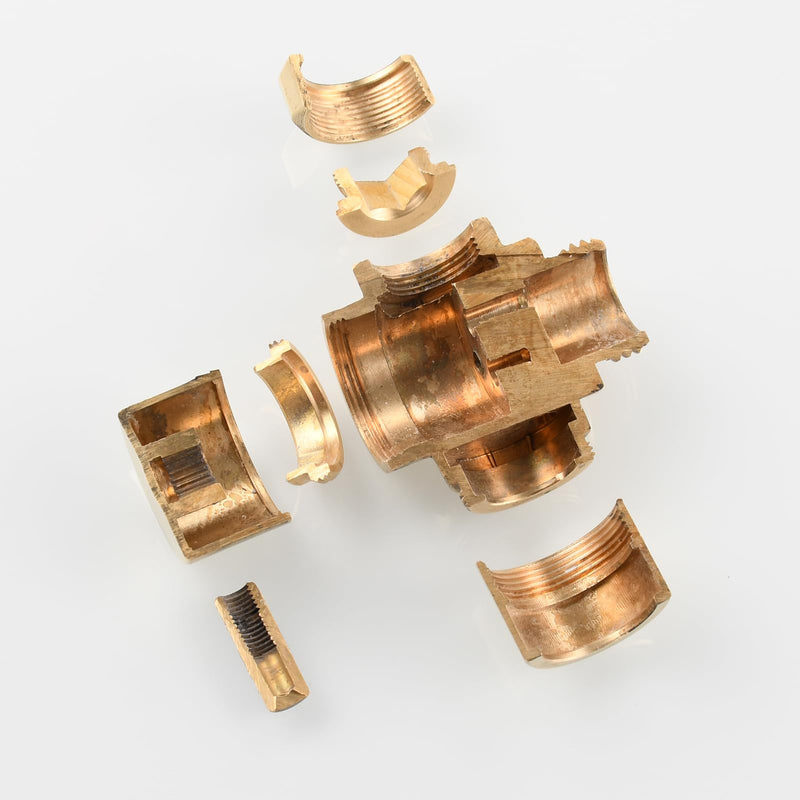 Tecmolog Sink Valve Diverter Faucet Splitter Brass Adapter 3 Way Faucet Diverter Valve, Sink Tap Replacement Part M22 X M24, Chrome, SBA021C