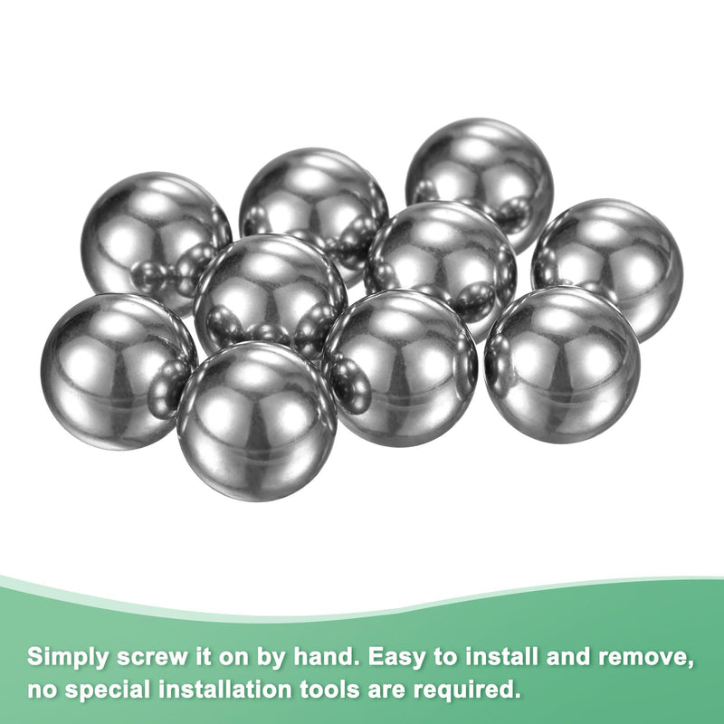 4Pcs Threaded Ball Nut Knobs, M4x12mm 304 Stainless Steel Female Thread Ball Nut Cap for Lighting Fixtures/Machinery/DIY, Round Solid Screw Cap Cover [Silver] 4