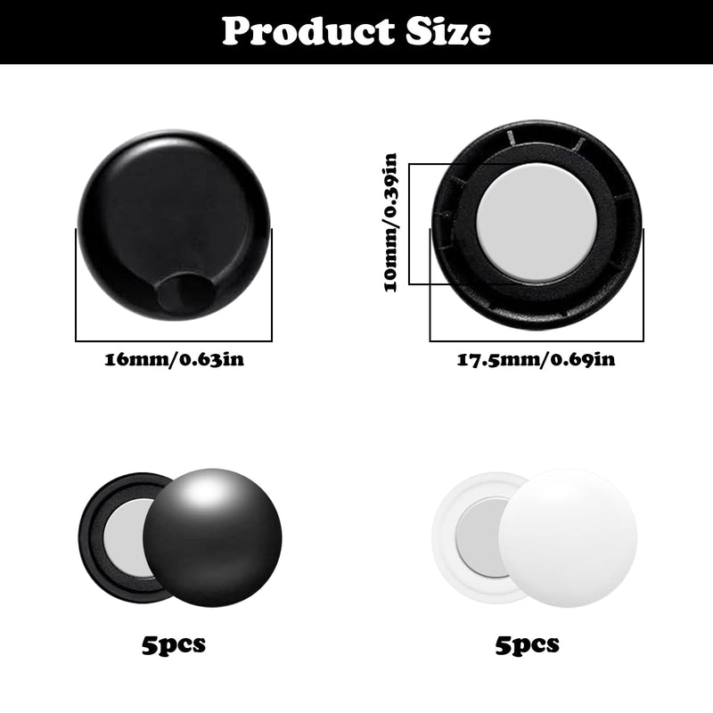 10Pcs Marathon Running Bib Clips Magnets for Runners Race Number Bib Clips Buckles Fixing Fastener, Running Accessories White Black Replacement for pins for Triathlon Cycling Field Competition Supplie