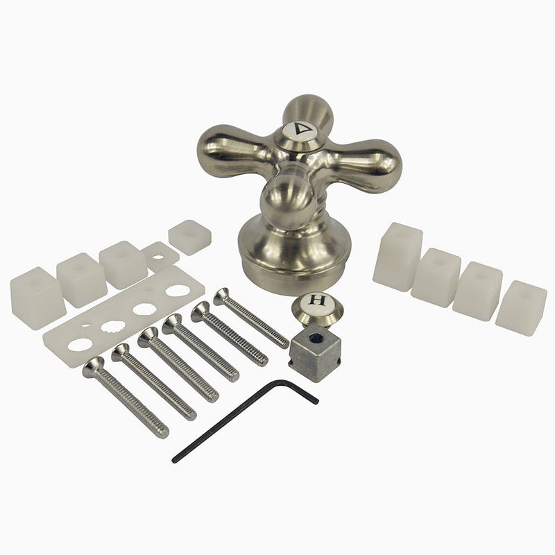 Danco 89255P Cross-Arm Tub/Shower & Sink Faucet Handle, Fits 2-3 Handle Faucets, Does NOT FIT Delta & Moen FAUCETS, Brushed Nickel 2-Pack Brushed Nickel - 2 Pack Medium