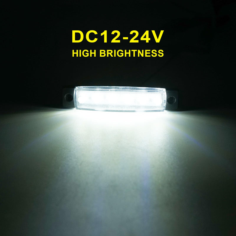 20Pack DC12-24V Marine Boat LED Navigation Lights Stern Transom Cabin Deck Courtesy Light Interior Lamp Waterproof for Pontoon Kayak Sailboat Fishing - White