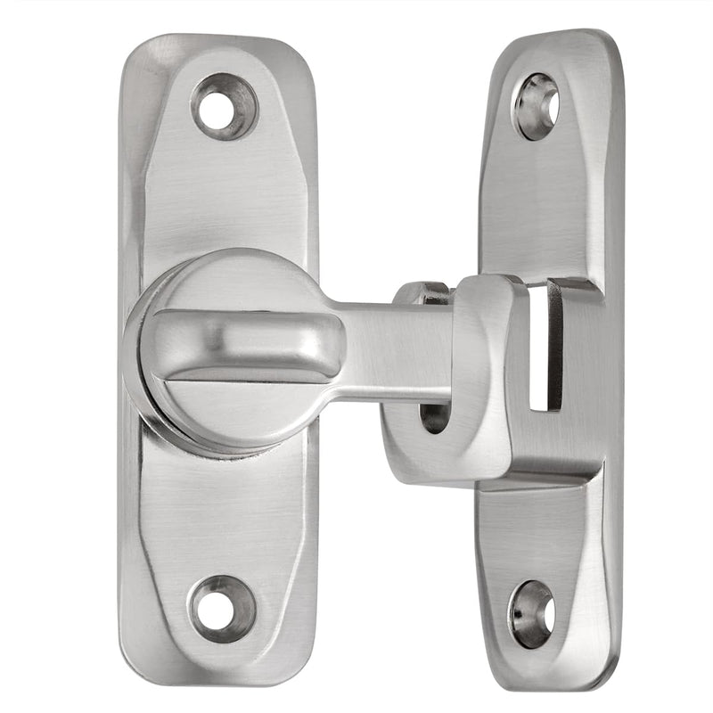 10 Packs Barn Door Latches - Silver 90/180 Degree Gate Lock Set - Zinc Alloy Right Angle Door Latch - Flip Gate Latches Hardware - Secure Sliding Door Lock for Cabinets and Bathrooms silvery_10 Pack