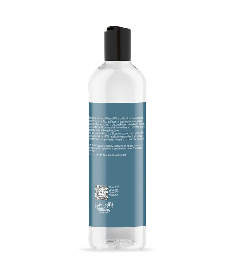 Earthborn Elements Mineral Oil 16 fl oz, Pure & Undiluted, No Additives Clear 16 Ounce