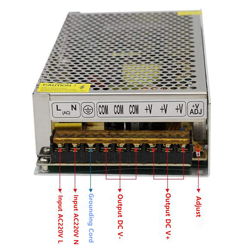 12V 20A DC Universal Regulated Switching Power Supply,AC100V/240V to DC12V 240W Transformers for LED Strip Light,Radio, Computer Project,Video Surveillance,Probe Signal Lamp 12V 20A