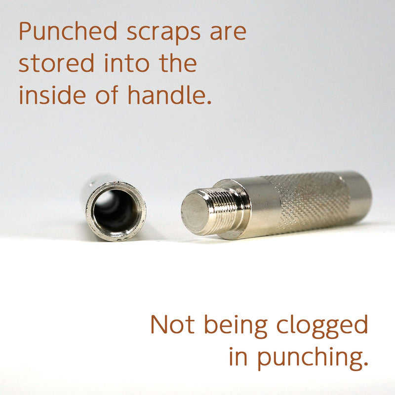 Japan Made Belt Hole Puncher for Leather 14 Sizes of Interchangeable Punch Blade, POLARIS Brand Genuine Japanese Tool