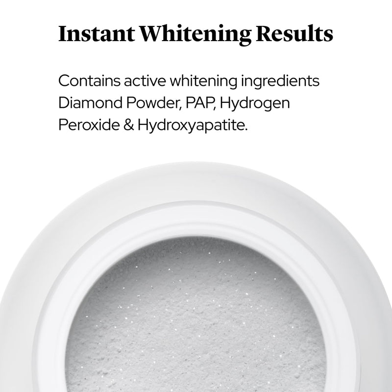 Teeth Whitening Powder - Remineralizing Tooth Powder with Advanced Whitening Formula with Pap, Hydroxyapatite, and Diamond Powder - Non-Abrasive Teeth Stain Remover for Instant Results