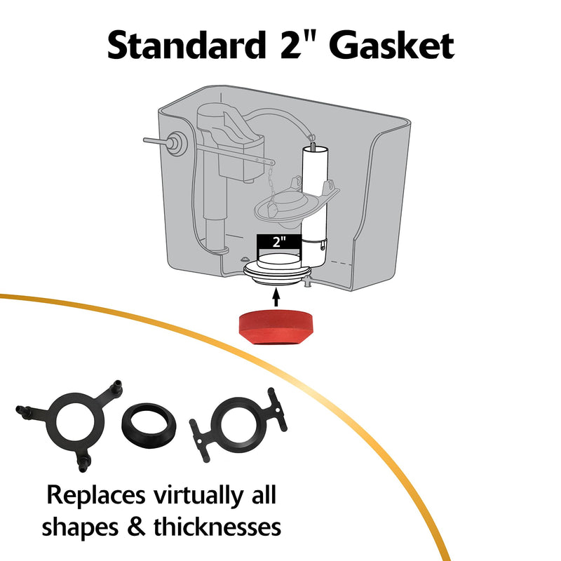 Korky Standard 2-inch Complete Toilet Repair Kit, Fixes: Running, Noisy, No/Slow Refill, and No/Weak Flush Toilets, Easy to Install, 4010MP