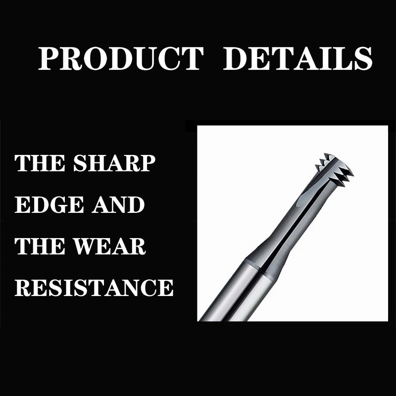 1pcs Thread Mill Router Bit,UNC8-32 x D4 Tungsten Steel Milling Cutter,3T 3 Flute Engraving Threading Tools for CNC Milling Machine,Nano Coating HRC60 for Metal, Stainless Steel,Cast Iron (UNC8-32*D4) UNC8-32*D4